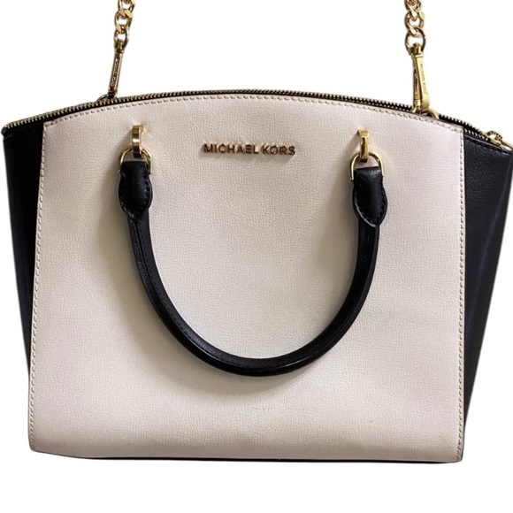 Michael Kors• Black/Cream• Large Satchel - Picture 1 of 7